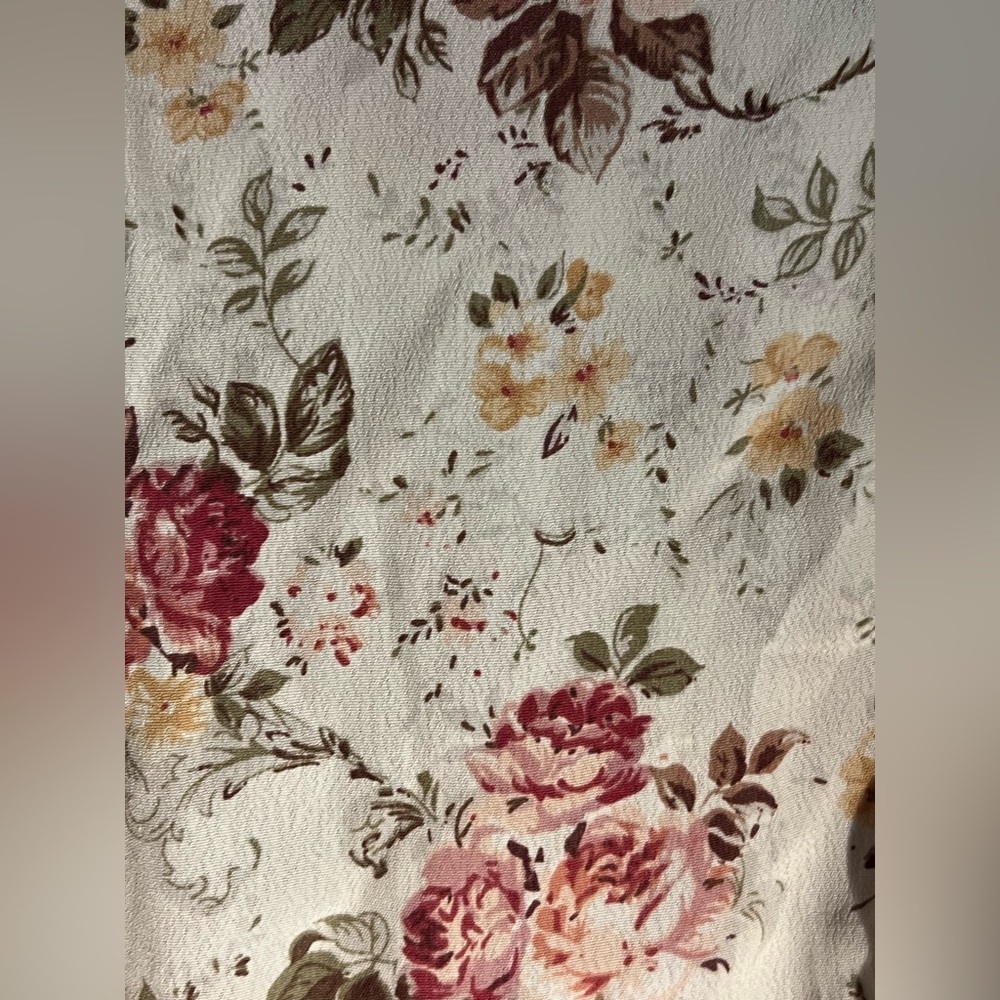 Reformation Floral Rose Midi Dress Cream Size 6 - Picture 4 of 4